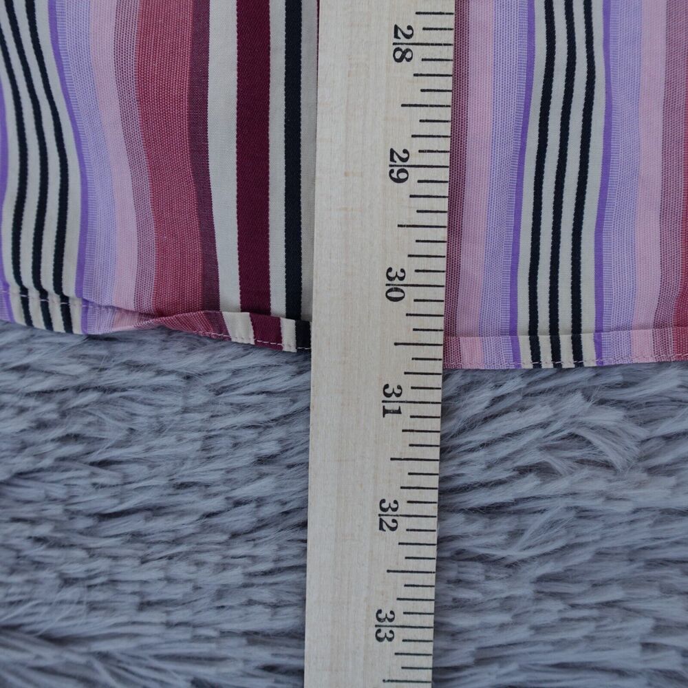Robert Graham Shirt Men's XL Multicolor Striped Button Up Floral Flip Cuff - Picture 13 of 14